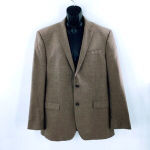 Ralph Lauren Mens Blazer Brown 2 Button Silk Wool Sport Coat 46L